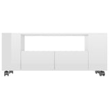 NNEVL TV Cabinet High Gloss White 120x35x43 cm Chipboard
