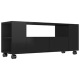 NNEVL TV Cabinet High Gloss Black 120x35x43 cm Chipboard