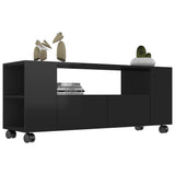 NNEVL TV Cabinet High Gloss Black 120x35x43 cm Chipboard
