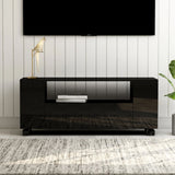 NNEVL TV Cabinet High Gloss Black 120x35x43 cm Chipboard