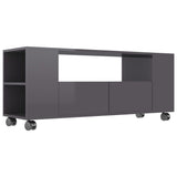 NNEVL TV Cabinet High Gloss Grey 120x35x43 cm Chipboard