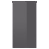 NNEVL Desk High Gloss Grey 80x40x75 cm Chipboard