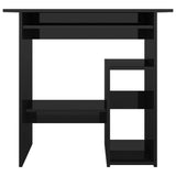 NNEVL Desk High Gloss Black 80x45x74 cm Chipboard