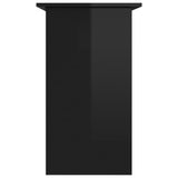 NNEVL Desk High Gloss Black 80x45x74 cm Chipboard