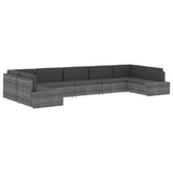 NNEVL Sectional Middle Sofa Poly Rattan Black