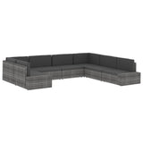 NNEVL Sectional Middle Sofa Poly Rattan Black