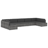 NNEVL Sectional Middle Sofa Poly Rattan Brown
