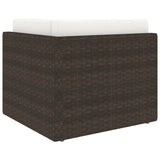 NNEVL Sectional Corner Sofa Poly Rattan Brown