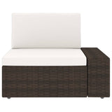 NNEVL Sectional Sofa 2-Seater Poly Rattan Brown