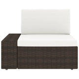 NNEVL Sectional Sofa 2-Seater Poly Rattan Brown