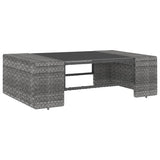 NNEVL 2 Piece Garden Lounge Set Poly Rattan Grey