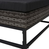 NNEVL 4 Piece Garden Sofa Set with Cushions Poly Rattan Grey