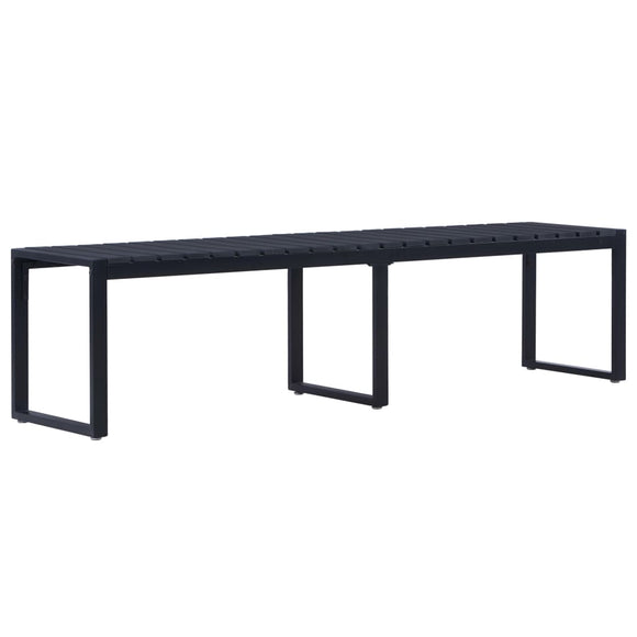 NNEVL Garden Bench 180 cm PS Board Black