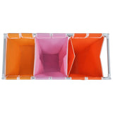 NNEVL 3-Section Laundry Sorter Hampers 2 pcs with a Washing Bin
