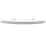 NNEVL Corner Shelves 2 pcs with Chrome Supports Glass Clear 35x35 cm