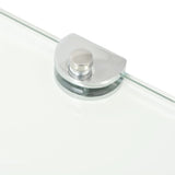 NNEVL Corner Shelves 2 pcs with Chrome Supports Glass Clear 35x35 cm