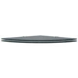 NNEVL Corner Shelves 2 pcs with Chrome Supports Glass Black 25x25 cm