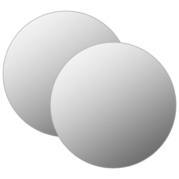 NNEVL Wall Mirrors 2 pcs 60 cm Round Glass