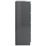 NNEVL Sideboard High Gloss Grey 60x35x98.5 cm Engineered Wood