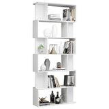 NNEVL Book Cabinet/Room Divider High Gloss White 80x24x192 cm