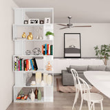 NNEVL Book Cabinet/Room Divider High Gloss White 80x24x192 cm