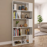 NNEVL Book Cabinet/Room Divider High Gloss White 31.5"x9.4"x62.6" Engineered Wood