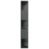 NNEVL Book Cabinet/Room Divider High Gloss Grey 31.5"x9.4"x62.6" Engineered Wood