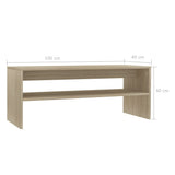 NNEVL Coffee Table Sonoma Oak 100x40x40 cm Engineered Wood