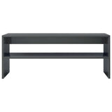 NNEVL Coffee Table High Gloss Grey 100x40x40 cm Engineered Wood
