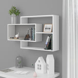 NNEVL Wall Shelves High Gloss White 104x20x58.5 cm Engineered Wood