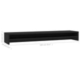 NNEVL Monitor Stand Black 100x24x13 cm Engineered Wood