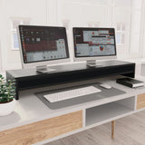 NNEVL Monitor Stand Black 100x24x13 cm Engineered Wood