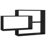 NNEVL Wall Shelves High Gloss Black 104x20x58.5 cm Engineered Wood