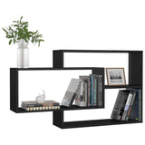NNEVL Wall Shelves High Gloss Black 104x20x58.5 cm Engineered Wood