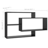 NNEVL Wall Shelves High Gloss Black 104x20x58.5 cm Engineered Wood