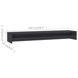 NNEVL Monitor Stand Grey 39.4"x9.4"x5.1" Engineered Wood