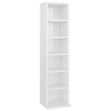NNEVL CD Cabinet High Gloss White 21x20x88 cm Engineered Wood