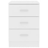 NNEVL Bedside Cabinet White 38x35x56 cm Engineered Wood