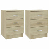 NNEVL Bedside Cabinets 2 pcs Sonoma Oak 38x35x56 cm Engineered Wood