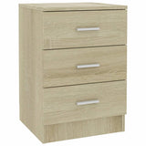 NNEVL Bedside Cabinets 2 pcs Sonoma Oak 38x35x56 cm Engineered Wood