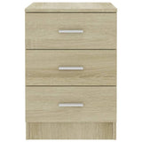 NNEVL Bedside Cabinets 2 pcs Sonoma Oak 38x35x56 cm Engineered Wood