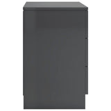 NNEVL Bedside Cabinets 2 pcs High Gloss Grey 38x35x56 cm Engineered Wood