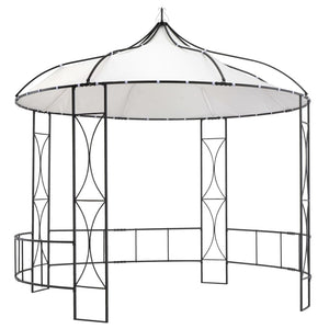 NNEVL Gazebo 300x290 cm White Round