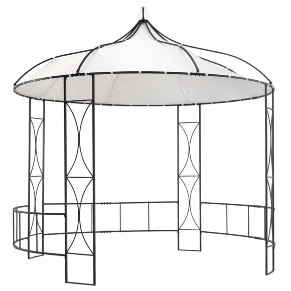 NNEVL Gazebo 300x290 cm White Round