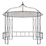 NNEVL Gazebo 300x290 cm White Round