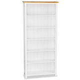 NNEVL 6-Tier Bookcase 80x22.5x170 cm Solid Wood Oak