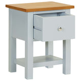 NNEVL Nightstand 36x30x47 cm Solid Oak Wood