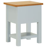 NNEVL Nightstand 36x30x47 cm Solid Oak Wood