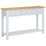 NNEVL Console Table 118x35x77 cm Solid Oak Wood