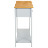 NNEVL Console Table 118x35x77 cm Solid Oak Wood